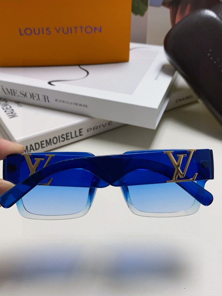 LOUIS VUITTON ルイヴィトン サングラス P125 フレーム ブラック ブルー オーバルシェイプ メンズ レディース ブルーレンズ 多色展開 - 画像 5