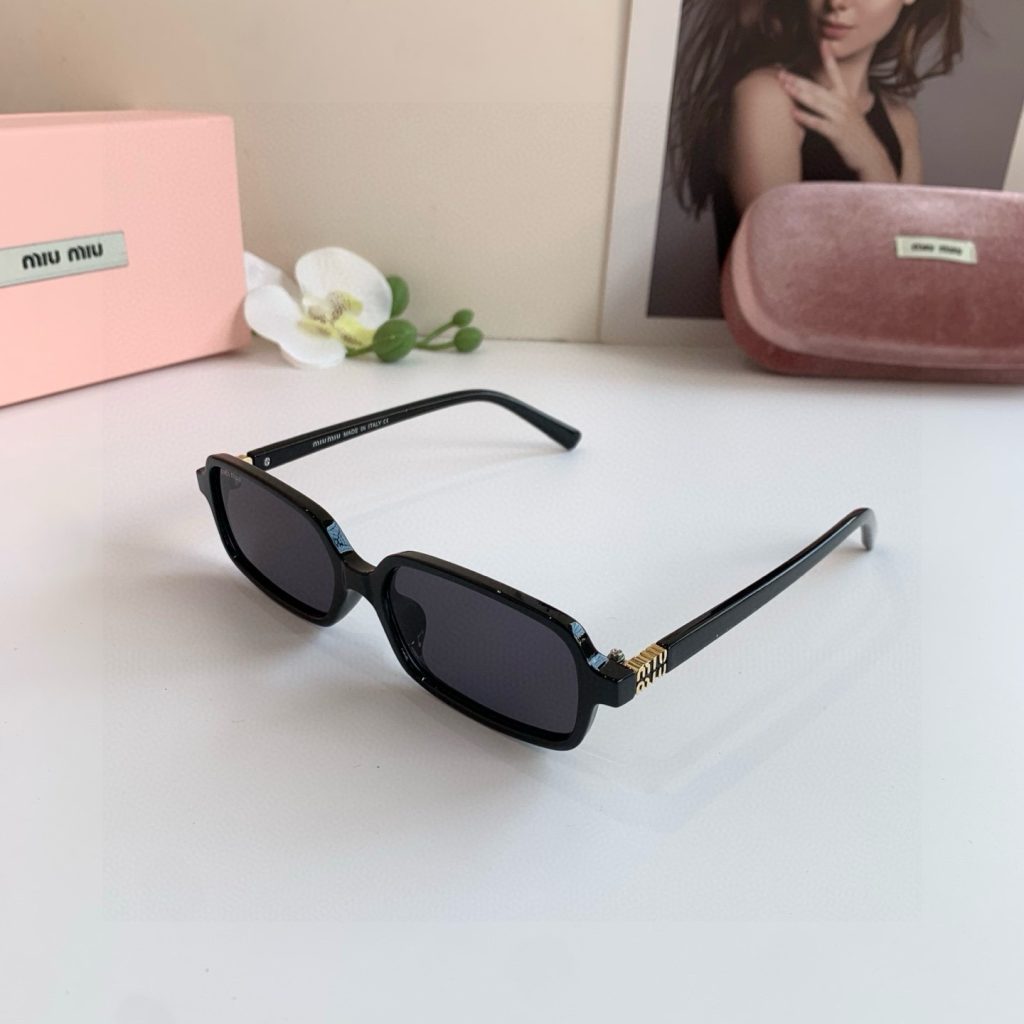 MIU MIU ミウミウ サングラス レディース 小顔効果 フレーム 5520 ブラック ブラウン 2色展開 - 画像 5