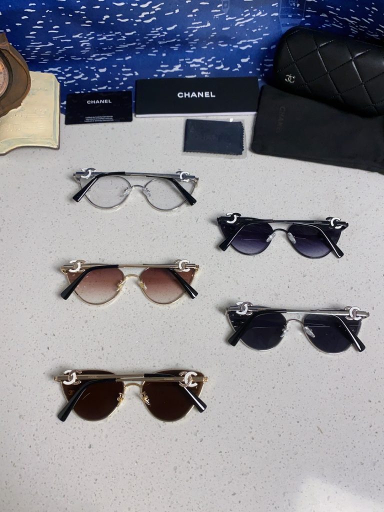 CHANEL シャネル サングラス フェイス形状：丸みを帯びた猫目型 レディース 通勤 シルバー ブラック ブラウン 多色展開 - 画像 3