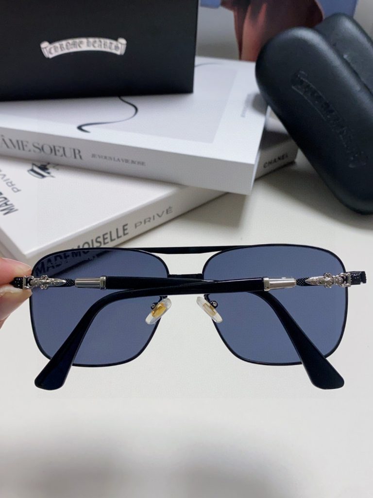P130 Chrome Hearts 克 心2024新款港味 古跨境摩登 尚多 形太 眼 男潮个性女防紫外 双梁墨 女士墨 - 画像 6