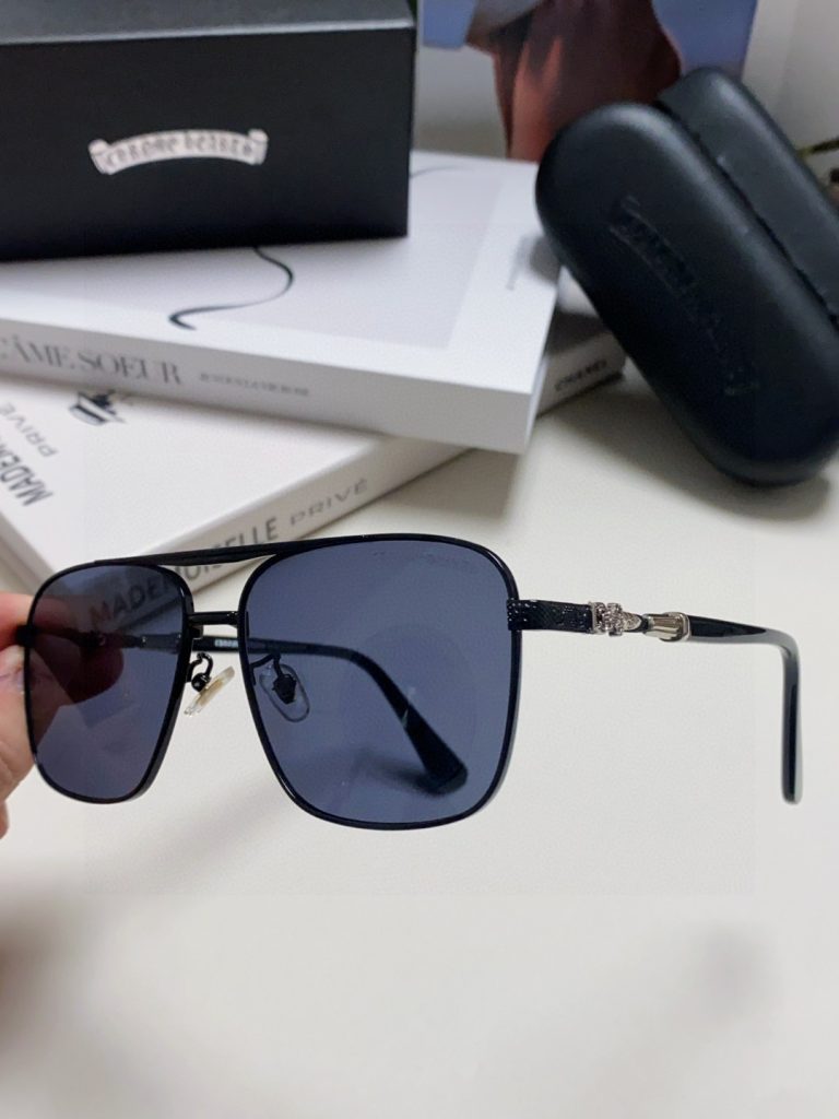P130 Chrome Hearts 克 心2024新款港味 古跨境摩登 尚多 形太 眼 男潮个性女防紫外 双梁墨 女士墨 - 画像 7
