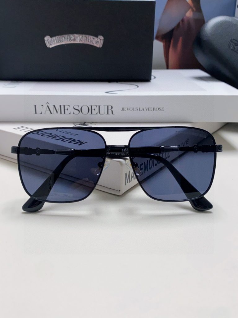 P130 Chrome Hearts 克 心2024新款港味 古跨境摩登 尚多 形太 眼 男潮个性女防紫外 双梁墨 女士墨 - 画像 8