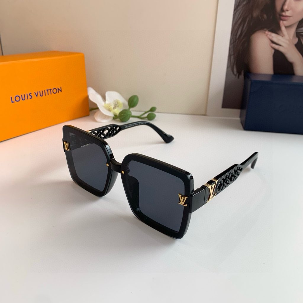LOUIS VUITTON ルイヴィトン メンズ サングラス フレーム 8368 55 19-142 ブラック - 画像 3