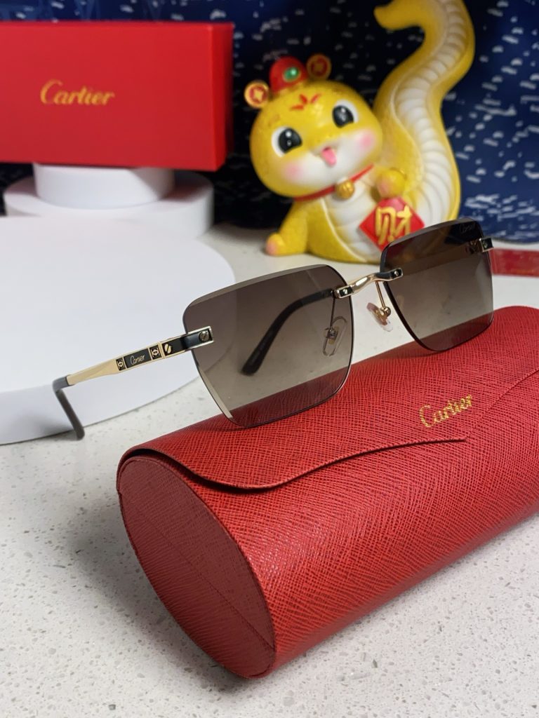 Cartier カルティエ サングラス 限定モデル メンズ レディース 2025年新作 フレームレス デザイン 9422 全6色展開 - 画像 2