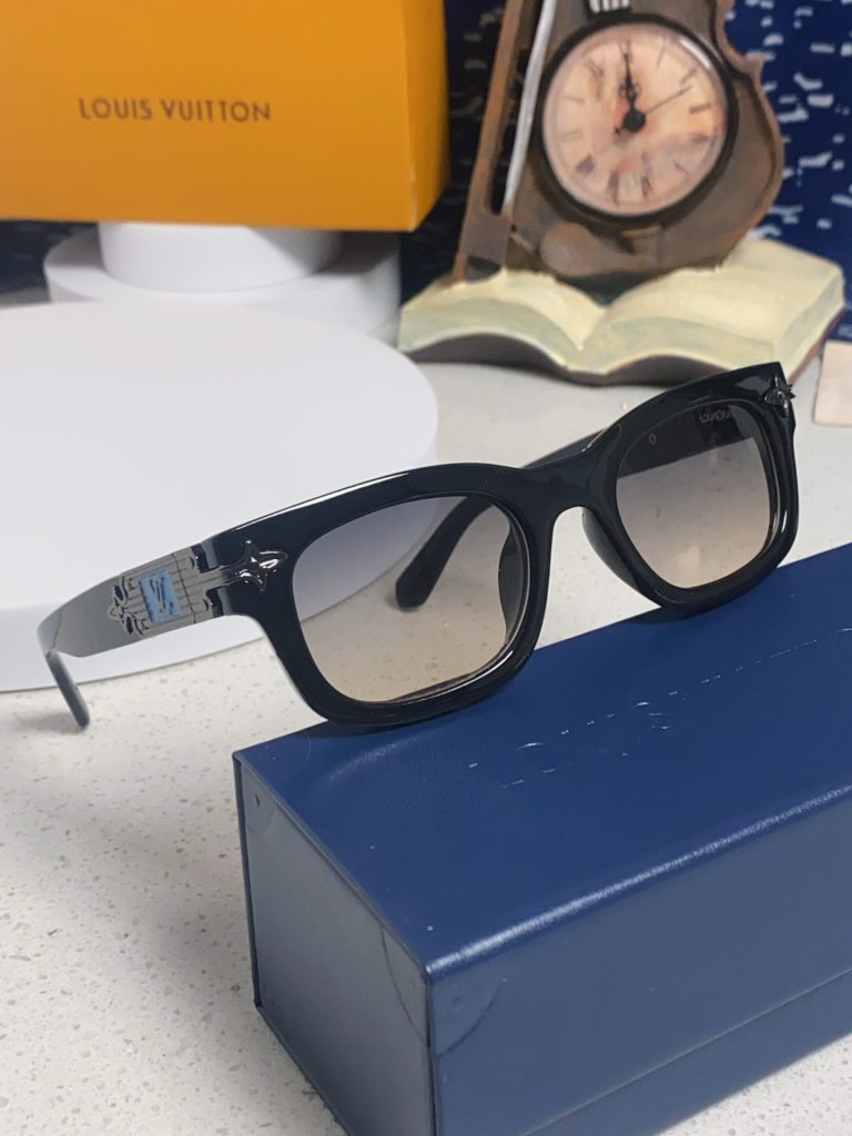 LOUIS VUITTON ルイヴィトン サングラス メンズ レディース ブラック ブルー レトロ フレーム 31370 - 画像 5