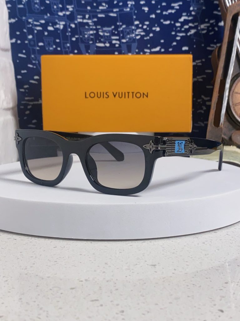 LOUIS VUITTON ルイヴィトン サングラス メンズ レディース ブラック ブルー レトロ フレーム 31370 - 画像 6