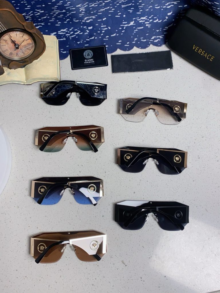 VERSACE ヴェルサーチ サングラス メタルフレーム 多角形 フラットシェイプ メンズ レディース UVカット 31289 全6色展開 - 画像 3