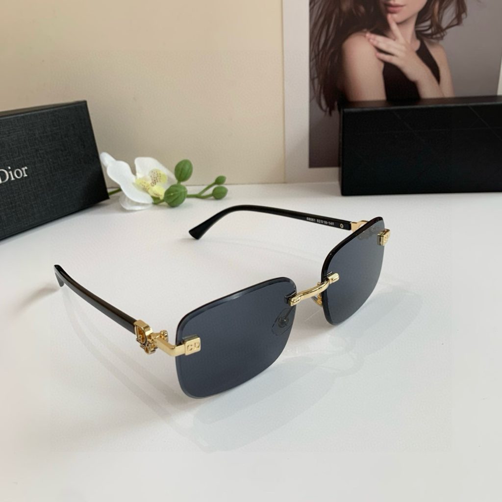 Dior ディオール サングラス 无 框 サングラス 偏光 メンズ レディース ブラック ブラウン 多色展開 - 画像 3