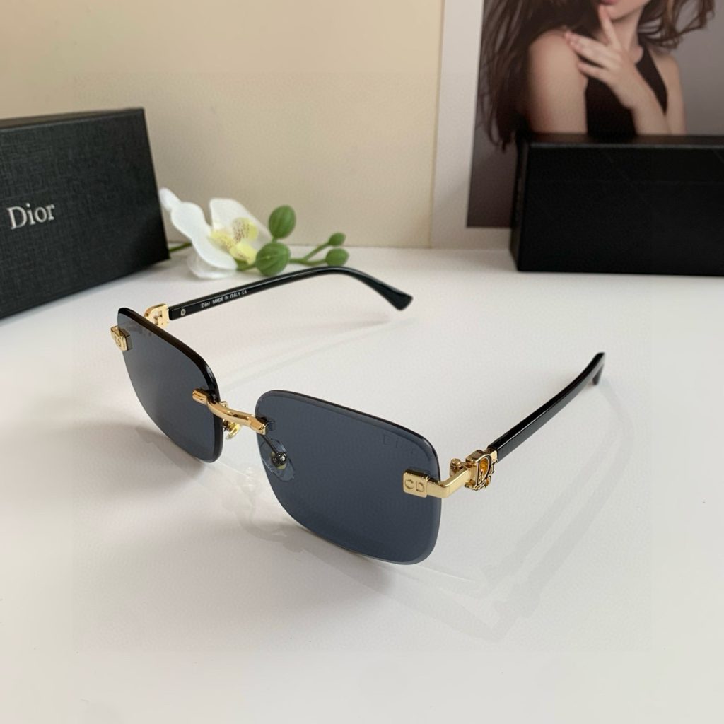 Dior ディオール サングラス 无 框 サングラス 偏光 メンズ レディース ブラック ブラウン 多色展開 - 画像 4
