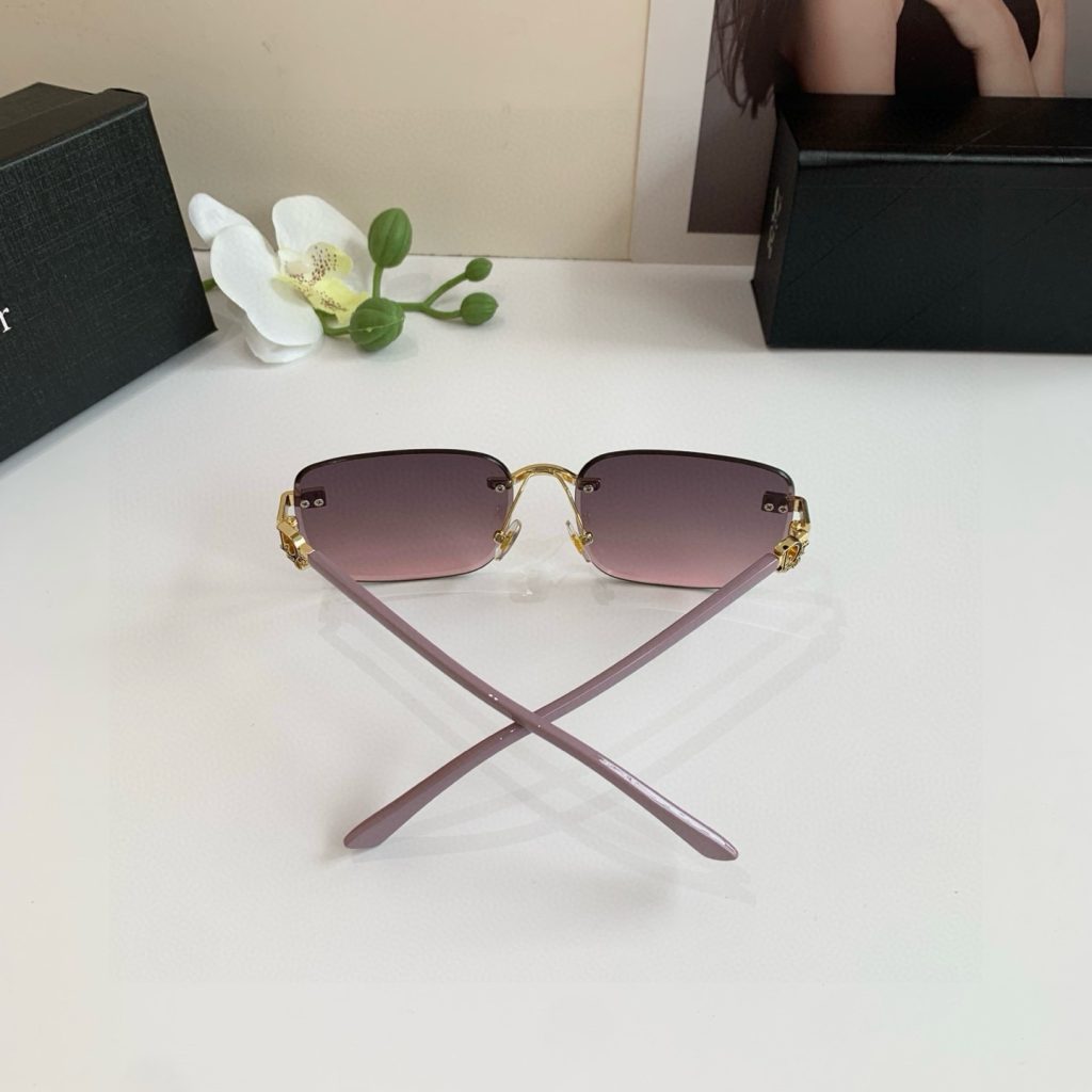 Dior ディオール フレームレスサングラス 男女兼用 偏光 フラットサングラス ピンク ブラック 全2色 - 画像 8