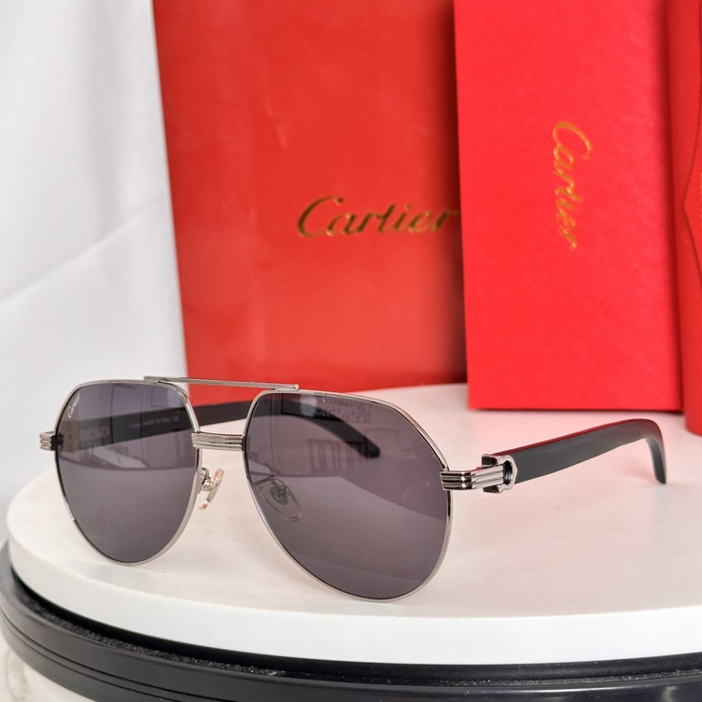 Cartier カルティエ サングラス CT0272 59口17-145 限定モデル メンズ ブラック レッド パープル 多色展開 - 画像 7
