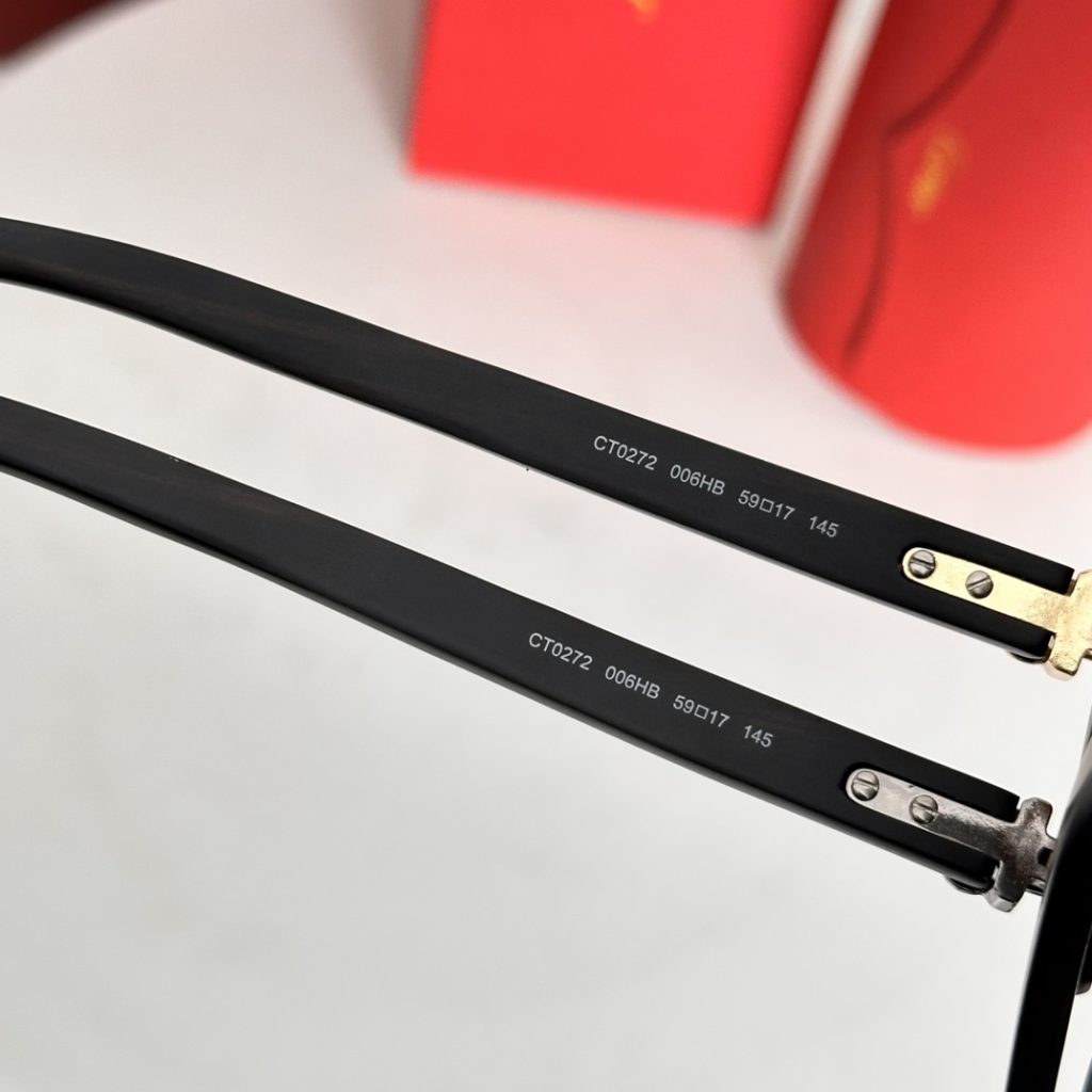 Cartier カルティエ サングラス CT0272 59口17-145 限定モデル メンズ ブラック レッド パープル 多色展開 - 画像 8