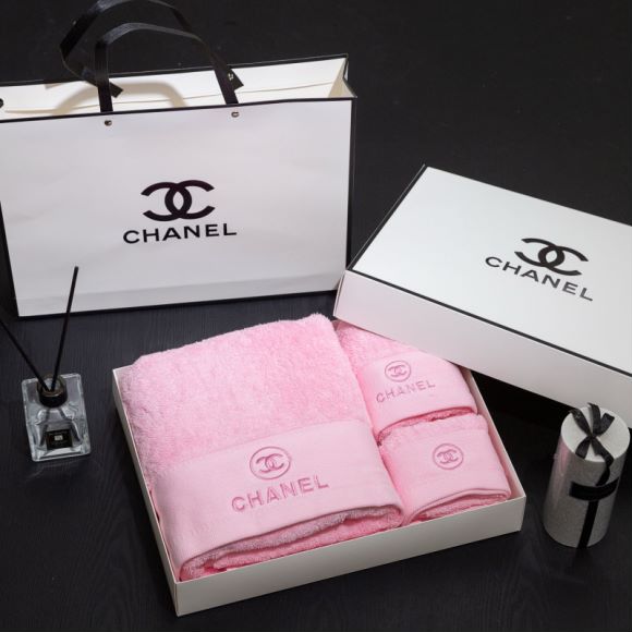CHANELお風呂グッズ　シャネルタオルセット　シャネルバスタオル3枚セット　デイリータオル　パレオ/湯上がりタオル　家庭用5色 - 画像 4