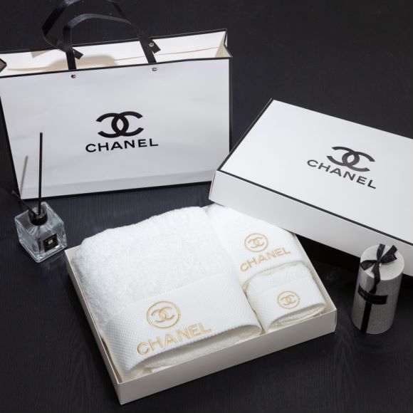 CHANELお風呂グッズ　シャネルタオルセット　シャネルバスタオル3枚セット　デイリータオル　パレオ/湯上がりタオル　家庭用5色 - 画像 2