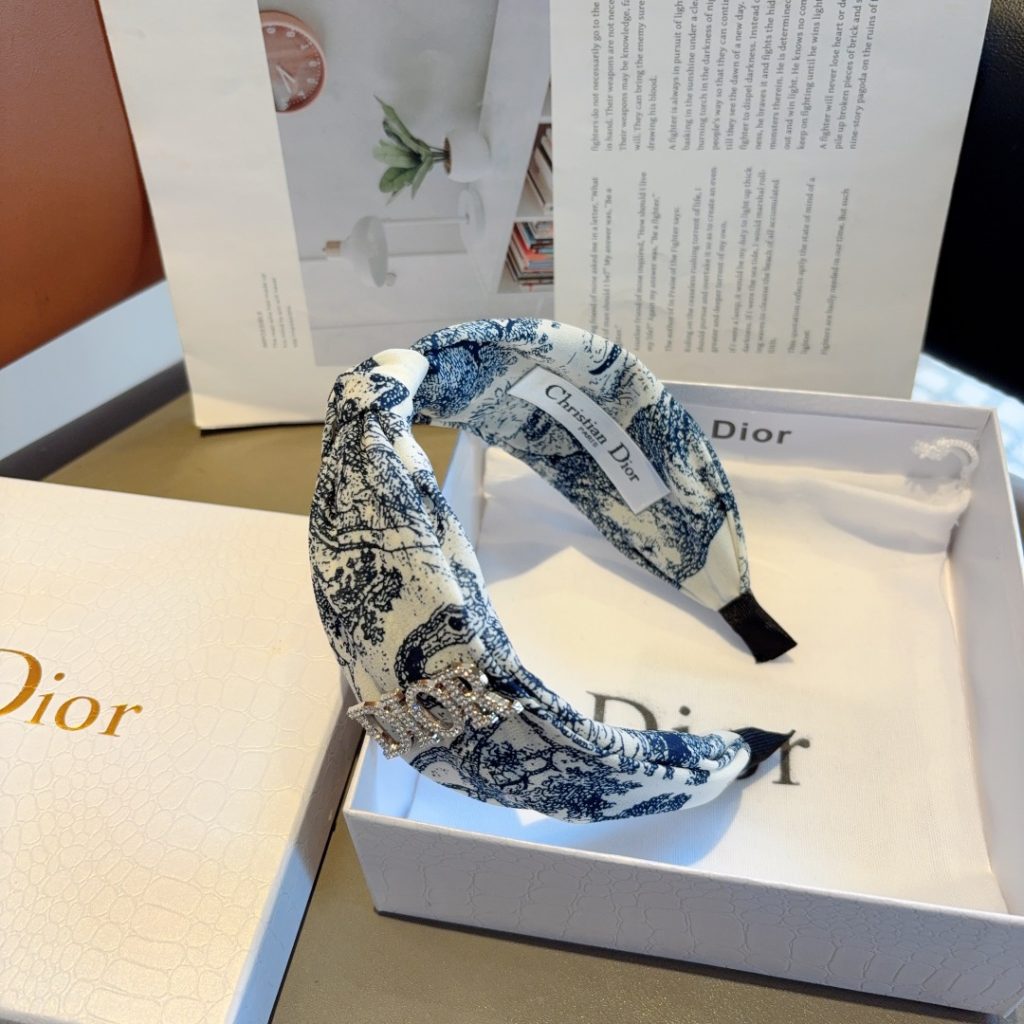 DIOR ディオール ヘアバンド ドゥーブル 通勤 ブルー 全1色 - 画像 5