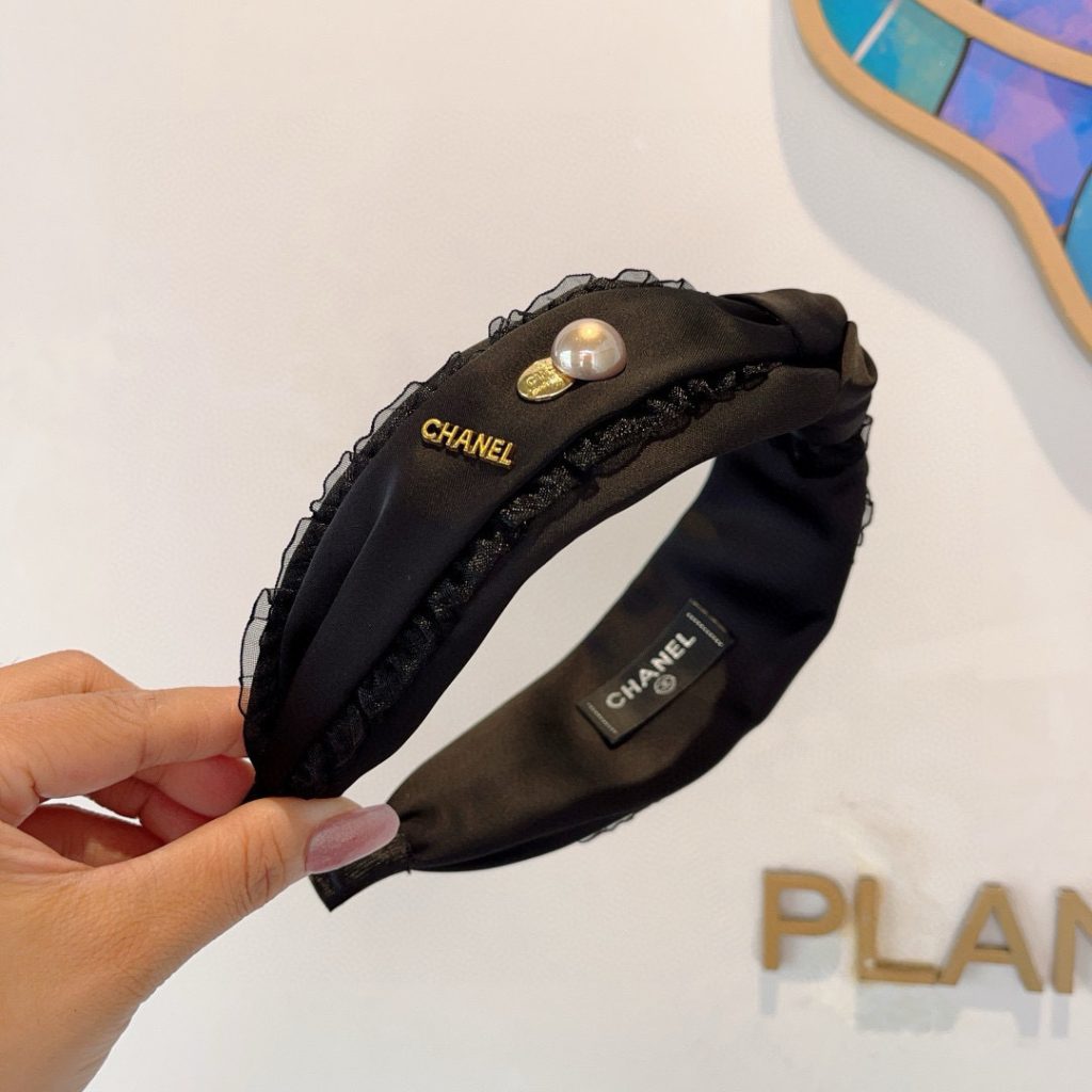 CHANEL シャネル ヘッドバンド ファッション レース ピンク ブラック ホワイト 3色展開 - 画像 3