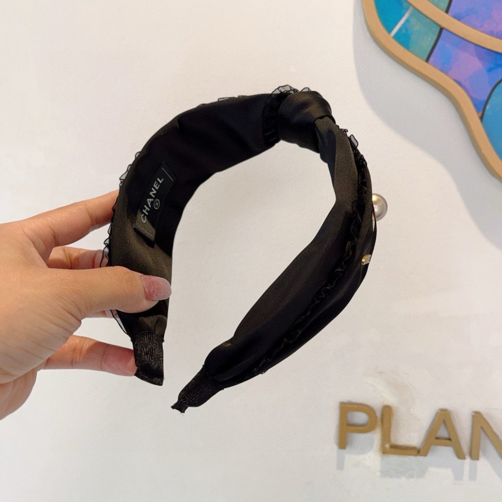 CHANEL シャネル ヘッドバンド ファッション レース ピンク ブラック ホワイト 3色展開 - 画像 4