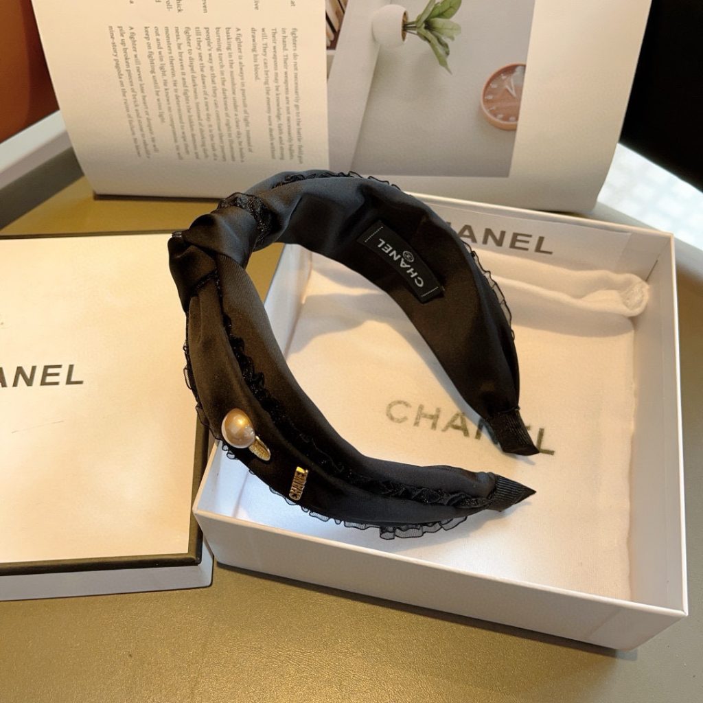 CHANEL シャネル ヘッドバンド ファッション レース ピンク ブラック ホワイト 3色展開 - 画像 5
