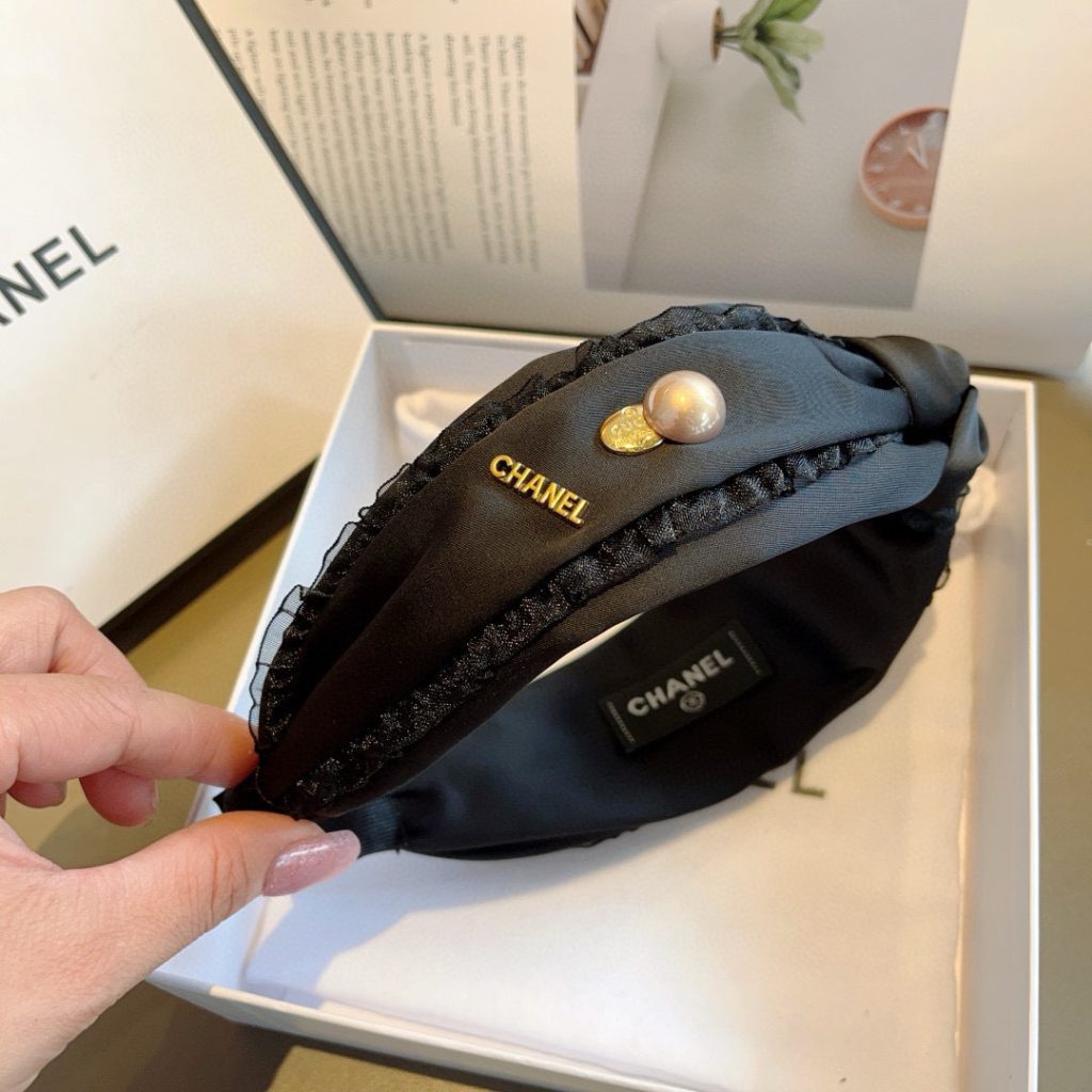 CHANEL シャネル ヘッドバンド ファッション レース ピンク ブラック ホワイト 3色展開 - 画像 6