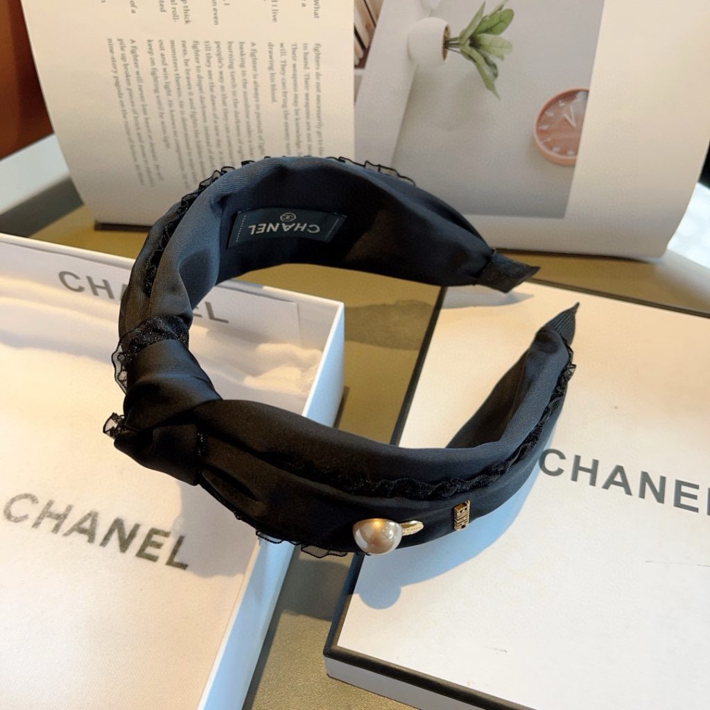 CHANEL シャネル ヘッドバンド ファッション レース ピンク ブラック ホワイト 3色展開 - 画像 7