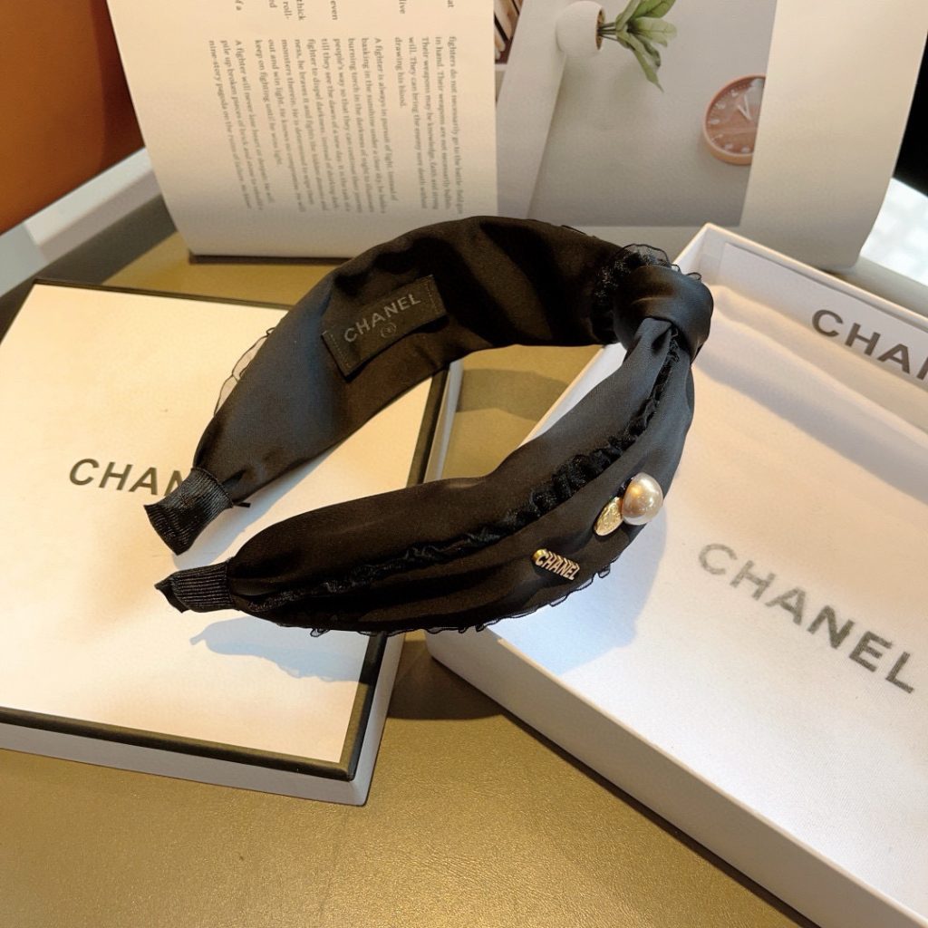 CHANEL シャネル ヘッドバンド ファッション レース ピンク ブラック ホワイト 3色展開 - 画像 8