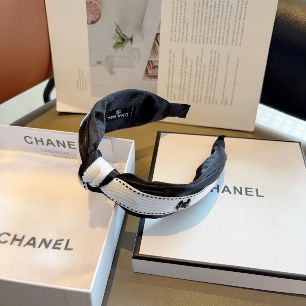 CHANEL シャネル ヘアバンド 本革 ファッション ブランド 通勤 ブラック - 画像 7