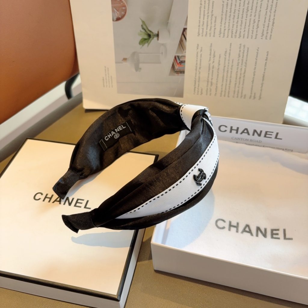 CHANEL シャネル ヘアバンド 本革 ファッション ブランド 通勤 ブラック - 画像 8