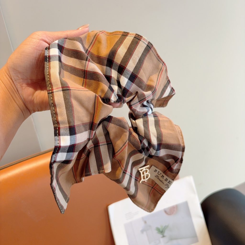 BURBE バーバリー ヘアバンド ブロックチェック ラージサイズ ブラウン 全1色 - 画像 3
