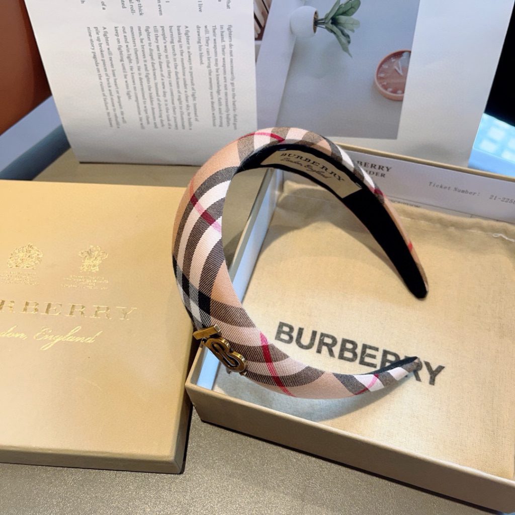 BURBERRY バーバリー ヘアバンド バーバリーロゴ ベージュ 全3色 - 画像 5