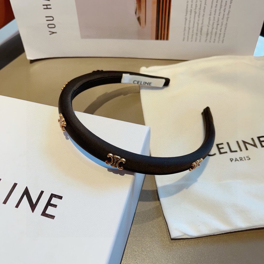 CELINE シャネル ヘアバンド 本革 ブラック 全3色 - 画像 7