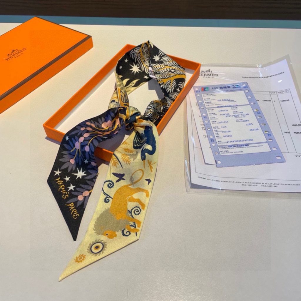 エルメス　Hermes　大人気♡♡　ツイリー　スカーフ　レディーススカーフ　Twilly　Scarf　オシャレ　4点 - 画像 3
