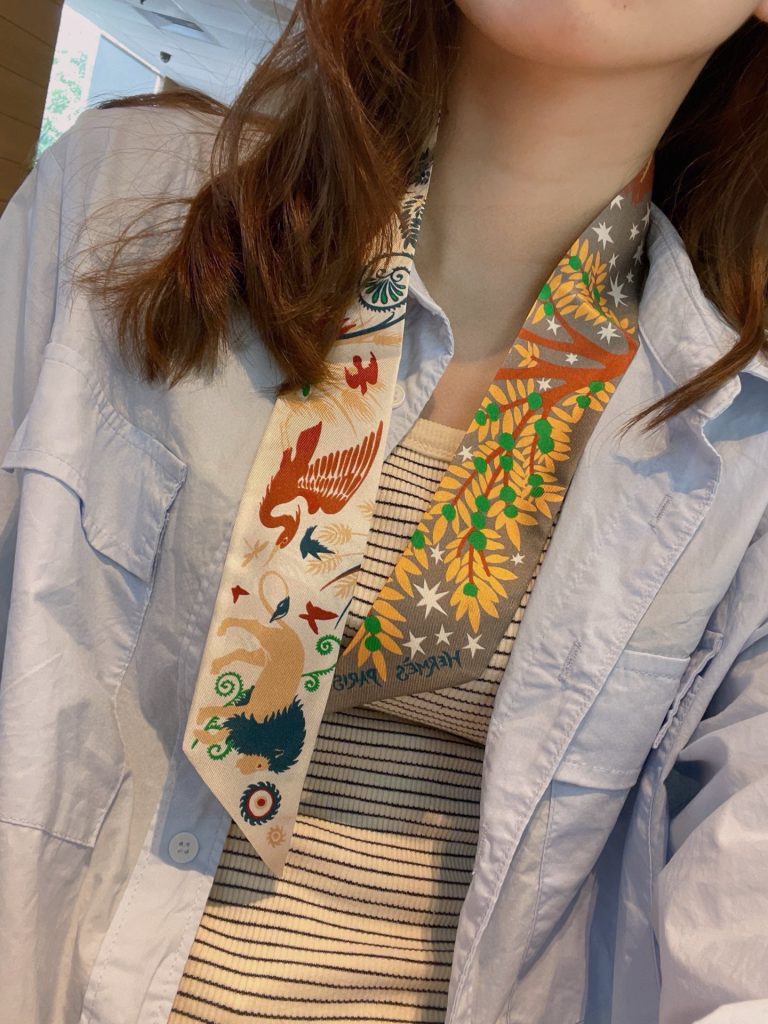 エルメス　Hermes　大人気♡♡　ツイリー　スカーフ　レディーススカーフ　Twilly　Scarf　オシャレ　4点 - 画像 6