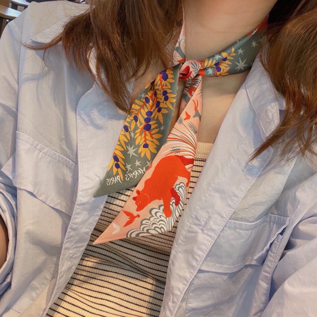 エルメス　Hermes　大人気♡♡　ツイリー　スカーフ　レディーススカーフ　Twilly　Scarf　オシャレ　4点 - 画像 7