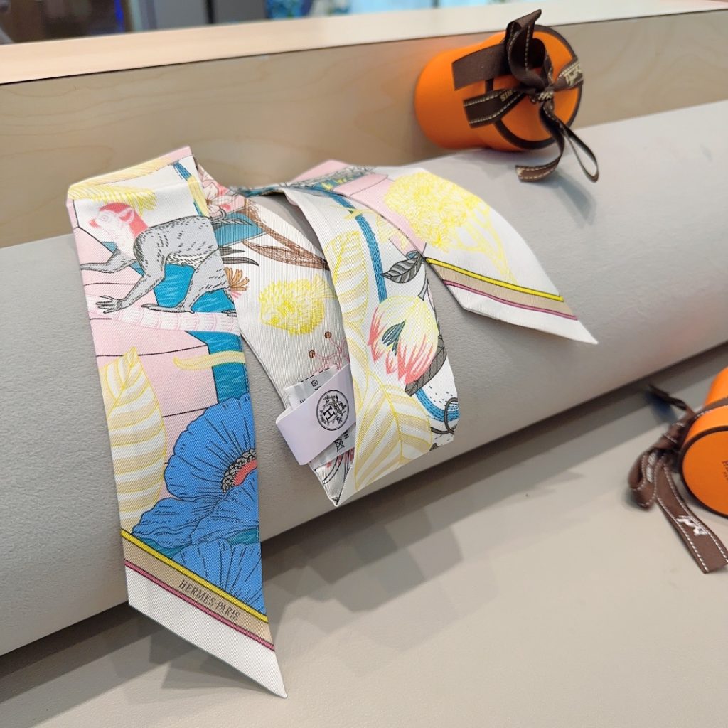 大人気 エルメス Hermesツイリー スカーフ レディーススカーフ Twilly Scarf オシャレ 5点 - 画像 5