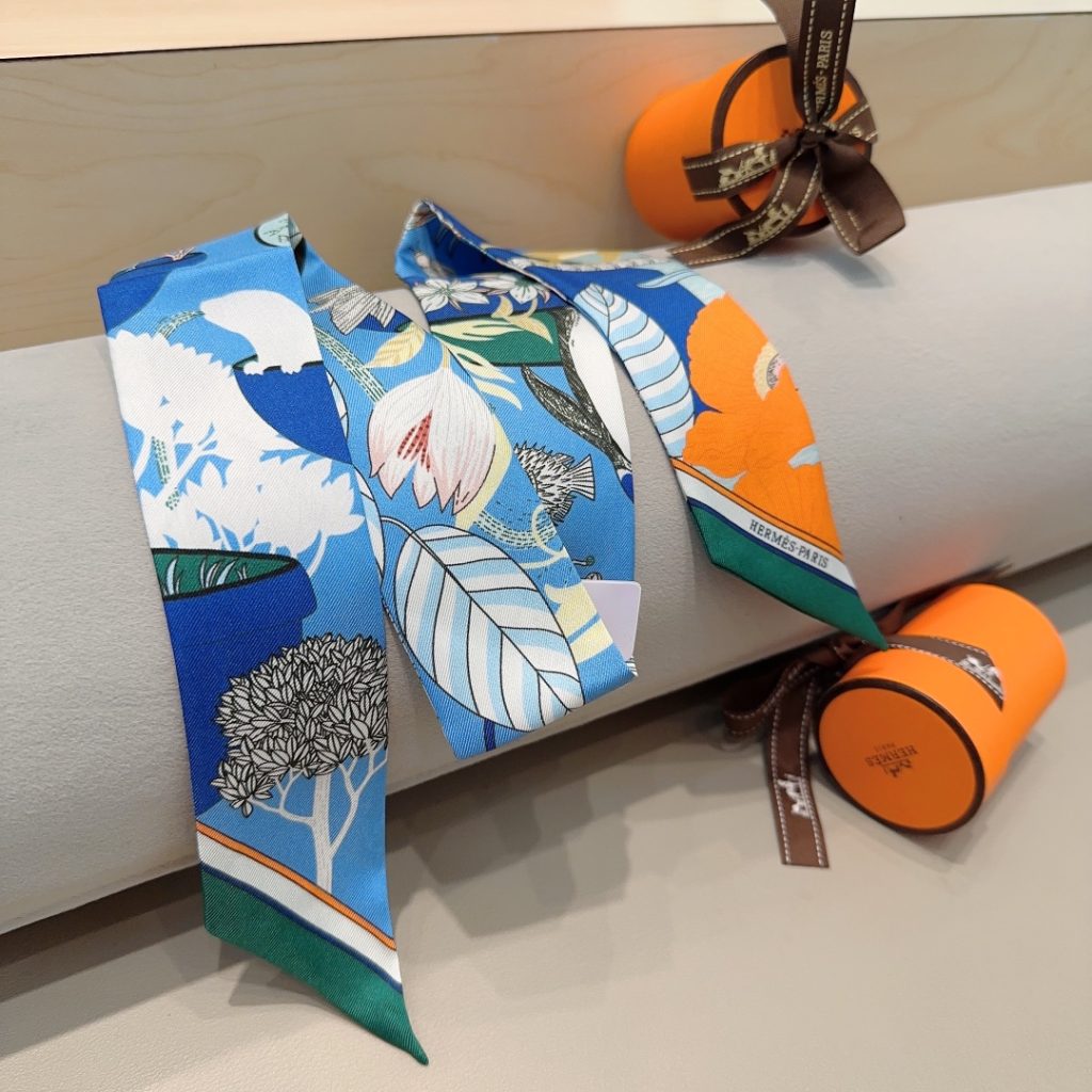 大人気 エルメス Hermesツイリー スカーフ レディーススカーフ Twilly Scarf オシャレ 5点 - 画像 2