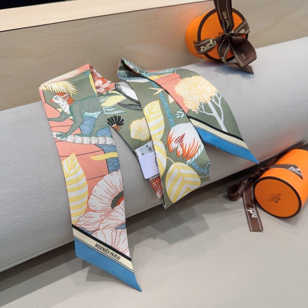 大人気 エルメス Hermesツイリー スカーフ レディーススカーフ Twilly Scarf オシャレ 5点 - 画像 6