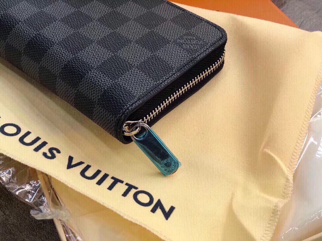LOUISVUITTON ルイヴィトン ラウンドファスナー長財布 美品 ダミエ ブラック/ブラウン/ホワイト ジッピー・ウォレット 3色 - 画像 6
