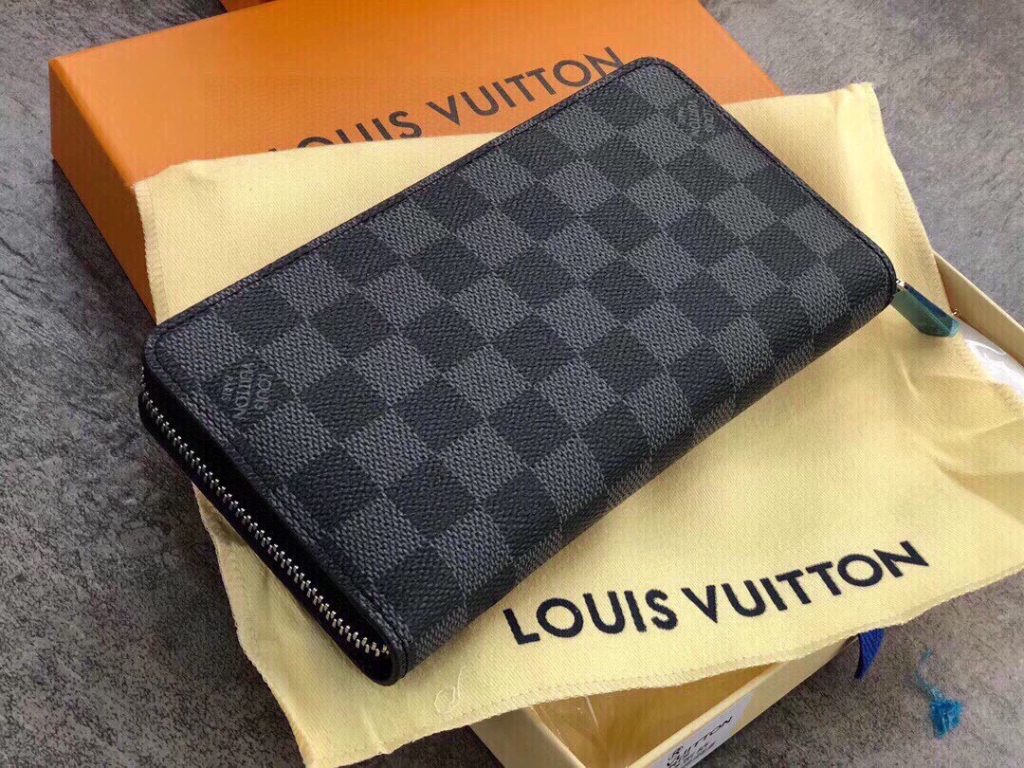 LOUISVUITTON ルイヴィトン ラウンドファスナー長財布 美品 ダミエ ブラック/ブラウン/ホワイト ジッピー・ウォレット 3色 - 画像 4