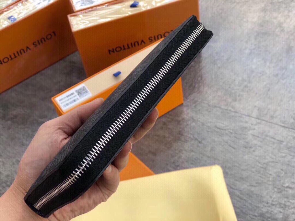 LOUISVUITTON ルイヴィトン ラウンドファスナー長財布 美品 ダミエ ブラック/ブラウン/ホワイト ジッピー・ウォレット 3色 - 画像 7