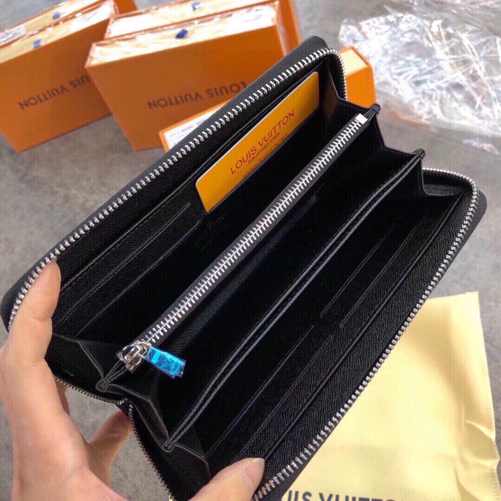 LOUISVUITTON ルイヴィトン ラウンドファスナー長財布 美品 ダミエ ブラック/ブラウン/ホワイト ジッピー・ウォレット 3色 - 画像 8