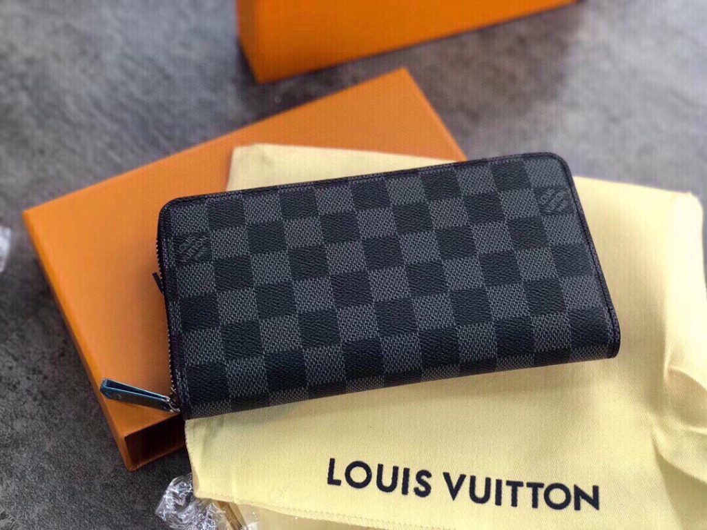 LOUISVUITTON ルイヴィトン ラウンドファスナー長財布 美品 ダミエ ブラック/ブラウン/ホワイト ジッピー・ウォレット 3色 - 画像 5
