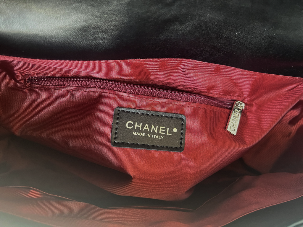 CHANEL シャネル カンボンライン ショルダーバッグ ラムスキン ココマーク ブラック - 画像 6