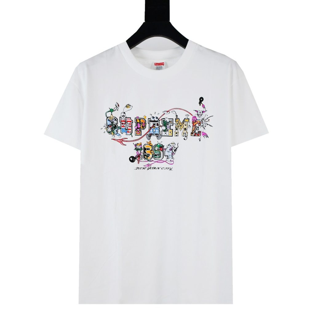 SUPREME スュプリーム メンズ ロゴTシャツ 黒 白 全2色 - 画像 2