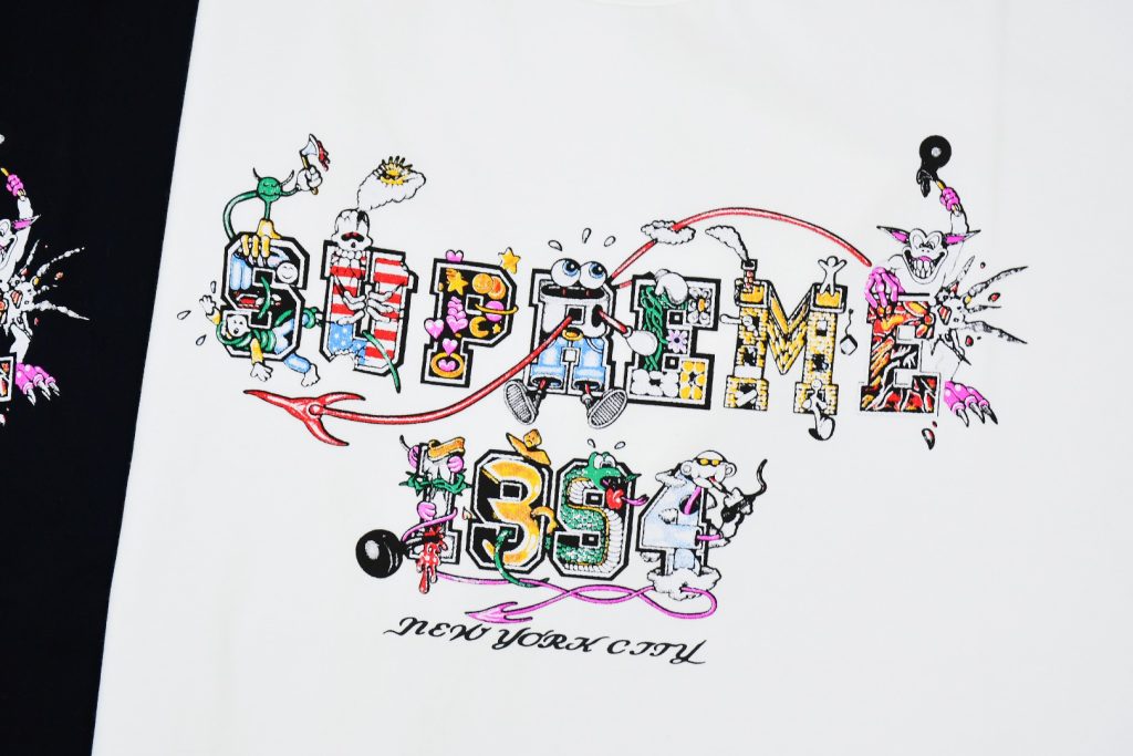 SUPREME スュプリーム メンズ ロゴTシャツ 黒 白 全2色 - 画像 6