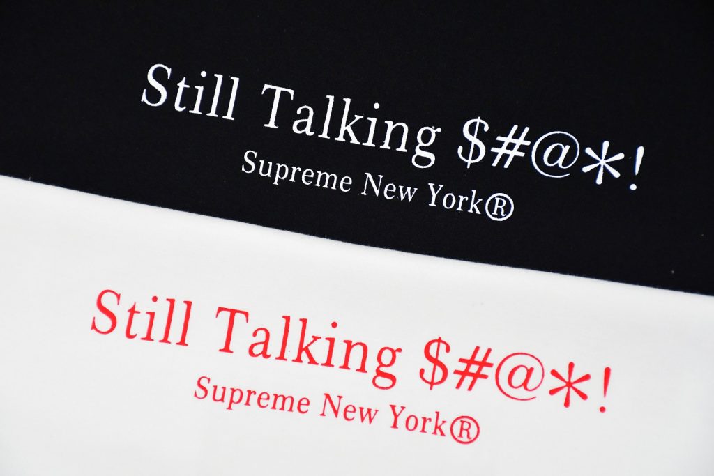 SUPREME スュープリーム Tシャツ ロゴプリント Tシャツ ブラック ホワイト 全2色 - 画像 6