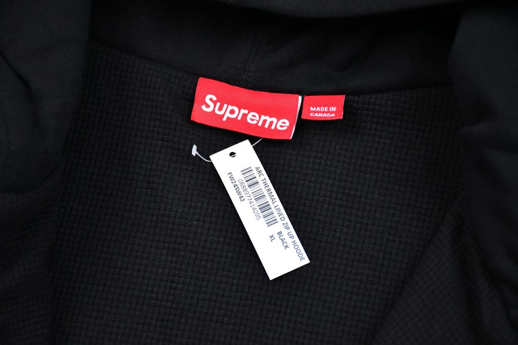 SUPREME スゥプリーム ARC THERMAL LINED ZIP UP HOODED フリース裏地 フード付きスウェット 全4色 - 画像 3