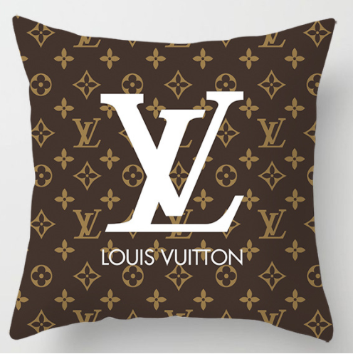 ★LOUIS VUITTONクッションカバー　LVクッション中材あり　綺麗なカバー　リネンベルベット　ルイヴィトンクッションカバー　モノグラム - 画像 2