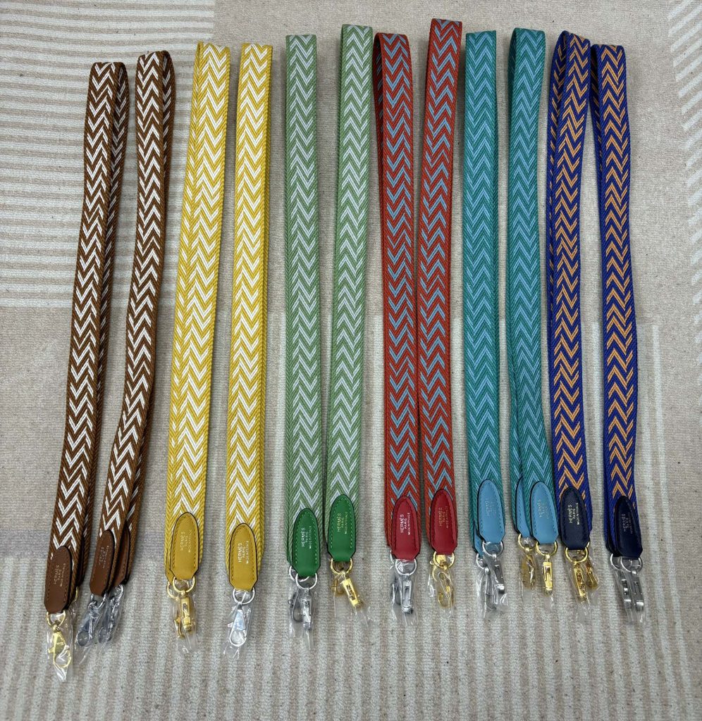 オーダーメイド　エルメス　HERMES　バンドリエール サングル　ショルダーストラップ　キャンバス×レザー　バッグ 付け替え　バッグストラップ　単品　肩掛けベルト 幅2.5 - 画像 3