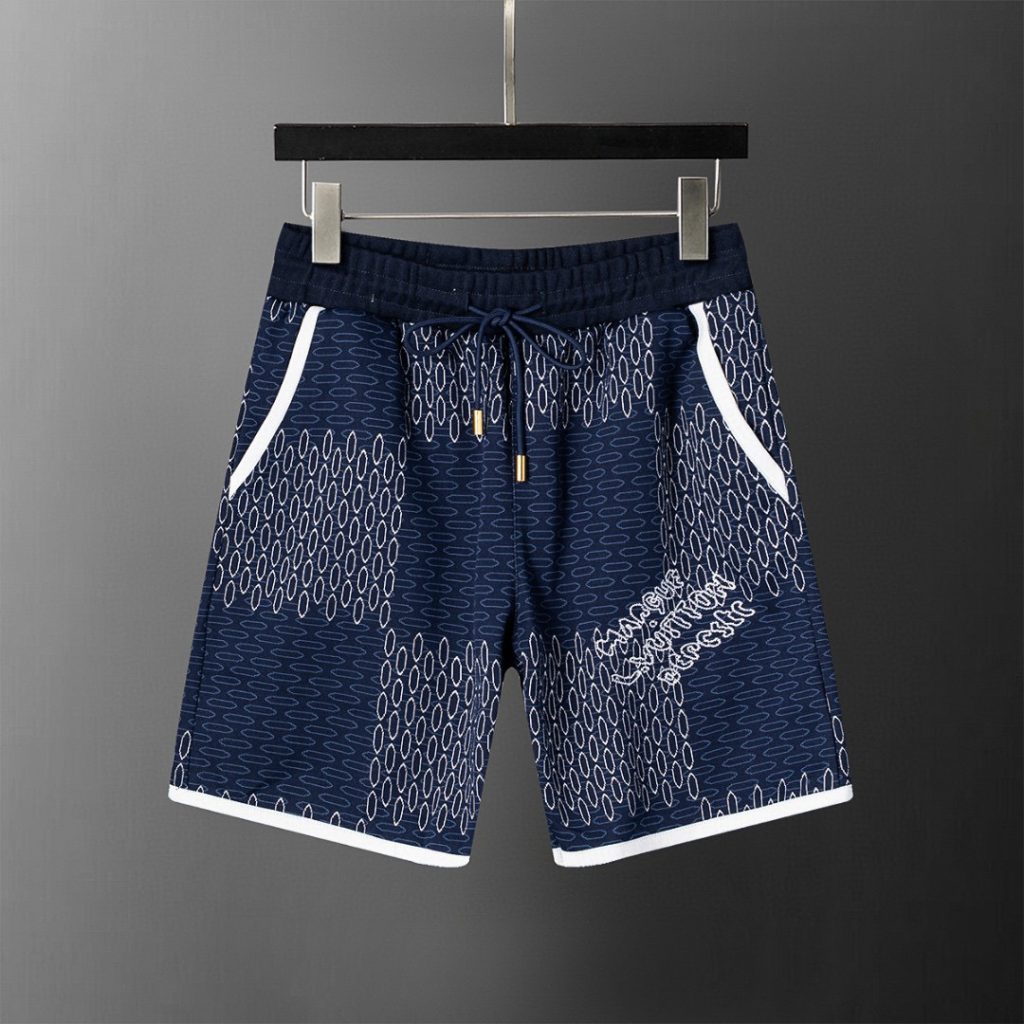 Louis Vuitton上下2点セットアップ ルイヴィトン 半袖Tシャツと半ズボン LVカジュアルウェア モノグラム メンズ ポロシャツ - 画像 3