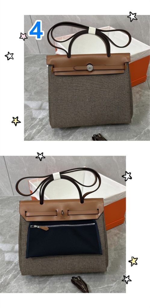 希少 エールバッグ HERMES Herbag Zip 31 バッグ エルメス ショルダーバッグ ハンドバッグ 内縫い 6色 - 画像 4